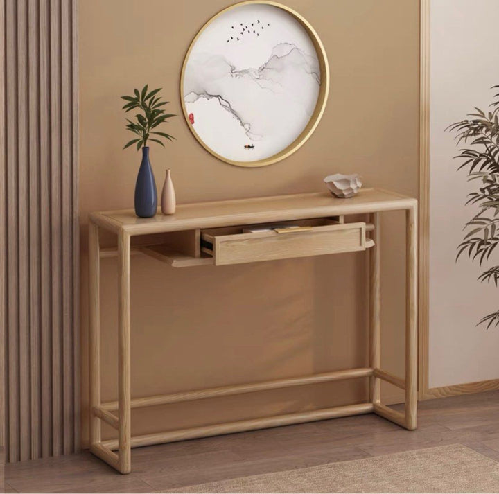 MEIRA Modern Solid Wood Console Table