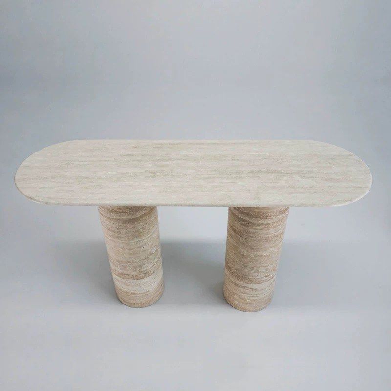 JUNIA Luxury Travertine Console Table