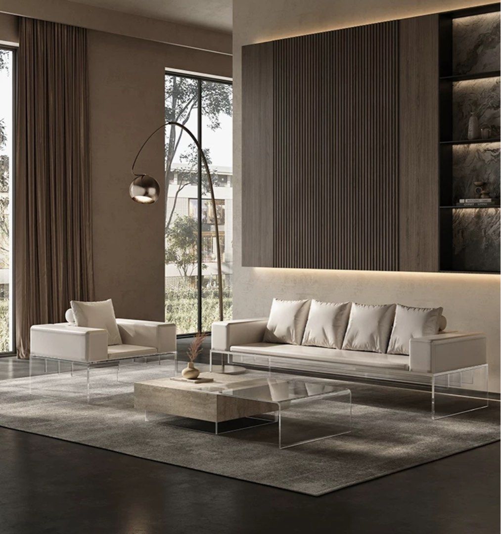 DRUVI Modern Leather Sofa