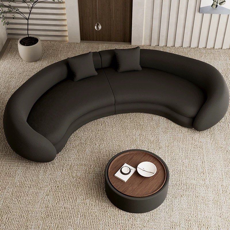 ALBA Modern Curved Velvet Sofa