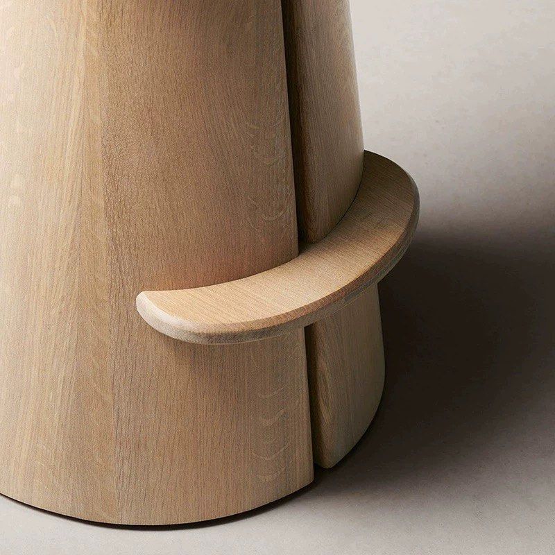 ALAE Modern Solid Wood Boucle Bar Stool
