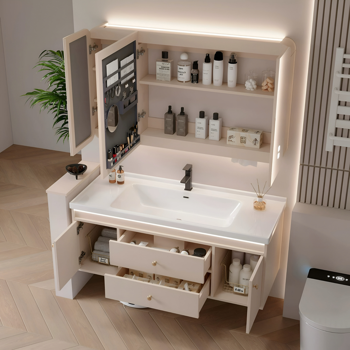 PELO Cream Bathroom Vanity Sink