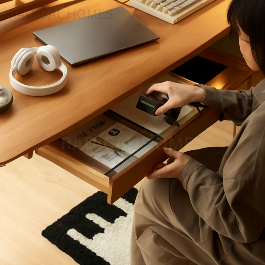 ARK Modern Solid Wood Adjustable Study Table - Radical Homes Singapore