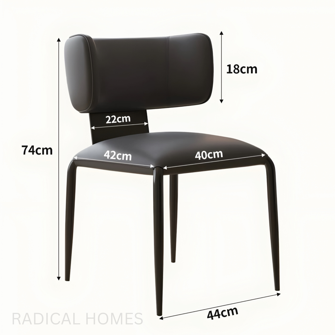 MALTO Modern Scratch Proof Leather Dining Chair