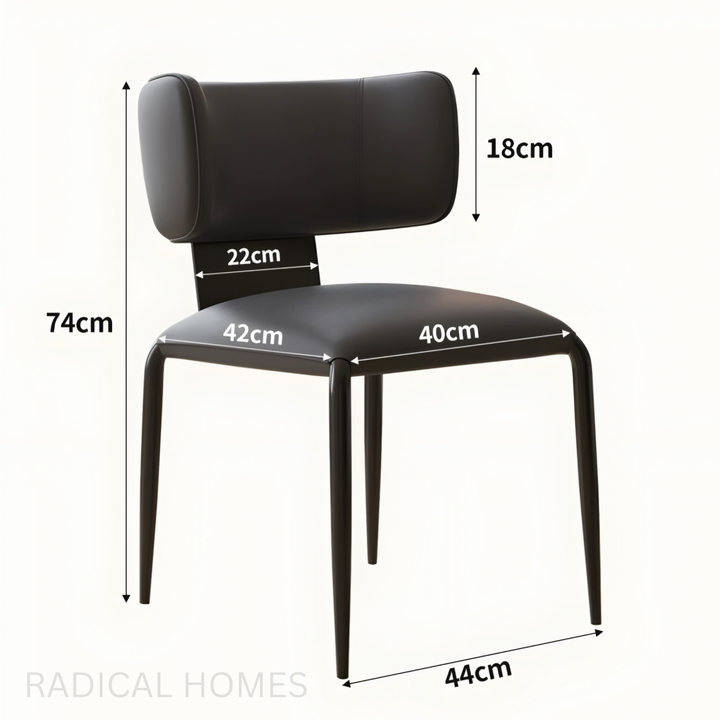 MALTO Modern Scratch Proof Leather Dining Chair