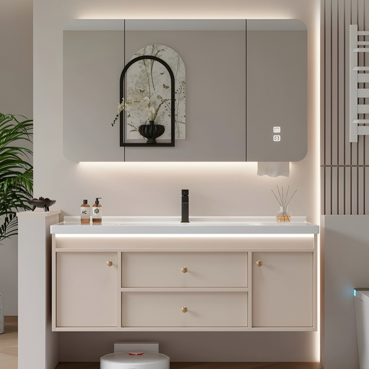PELO Cream Bathroom Vanity Sink