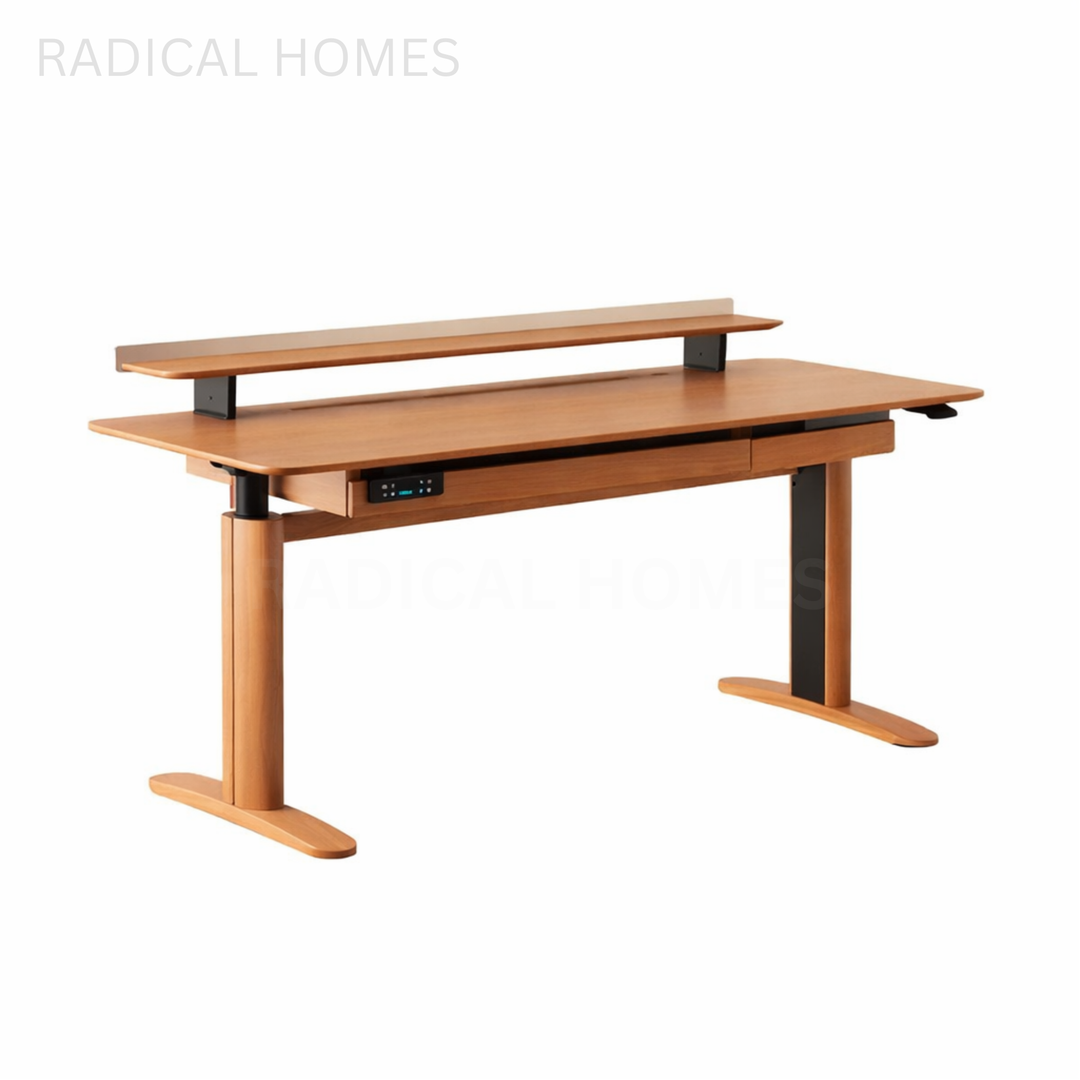 ARK Modern Solid Wood Adjustable Study Table - Radical Homes Singapore