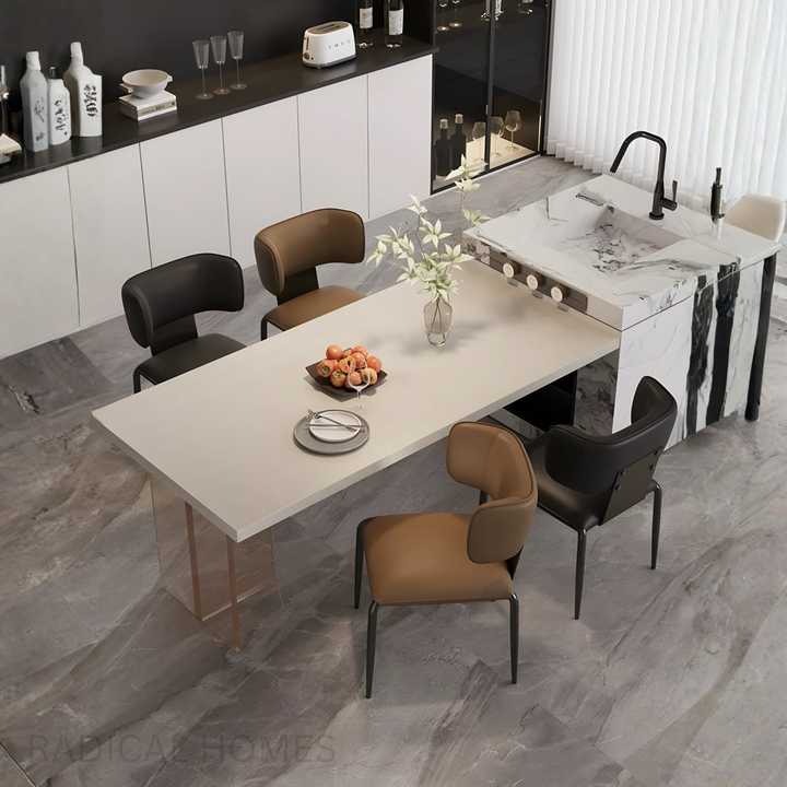 MALTO Modern Scratch Proof Leather Dining Chair