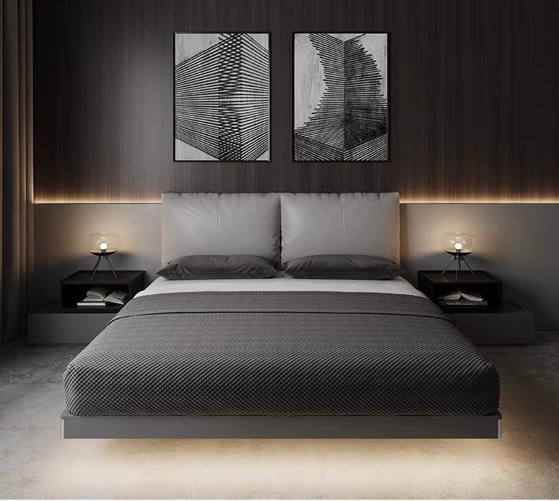 CALVRY Modern LED Floating Bedframe