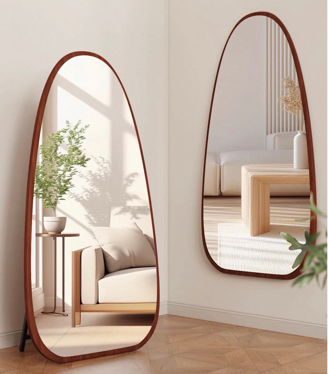 SOL Modern Wood Standing Mirror (INSTOCK)