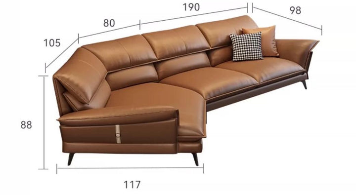 Genuine Nappa Leather Sofa