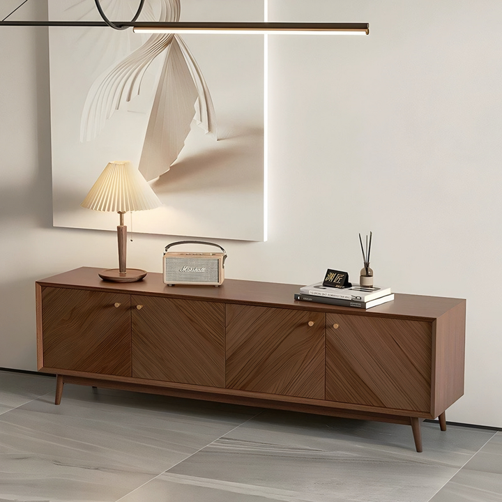 SHIMEL Modern Herringbone TV Console