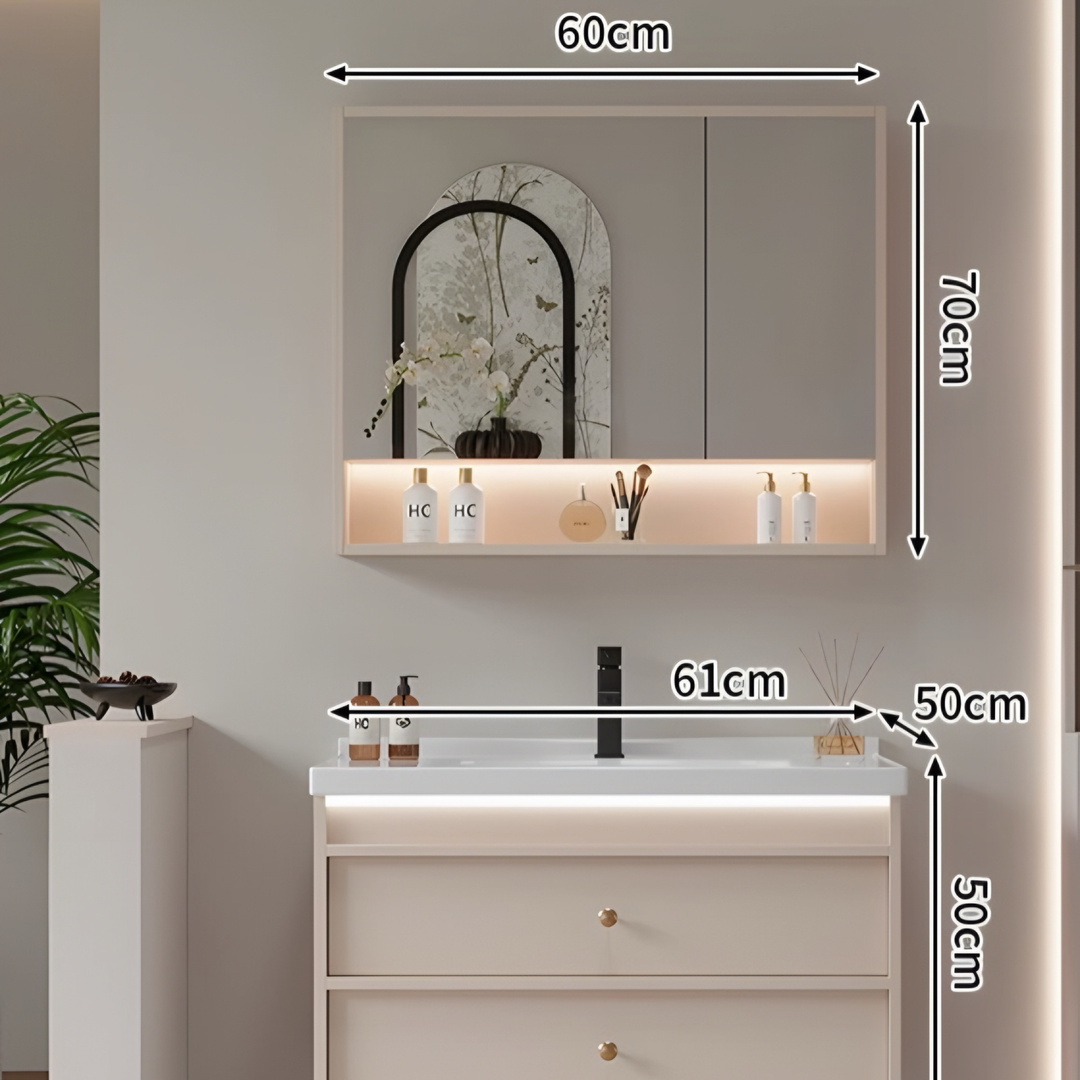 PELO Cream Bathroom Vanity Sink