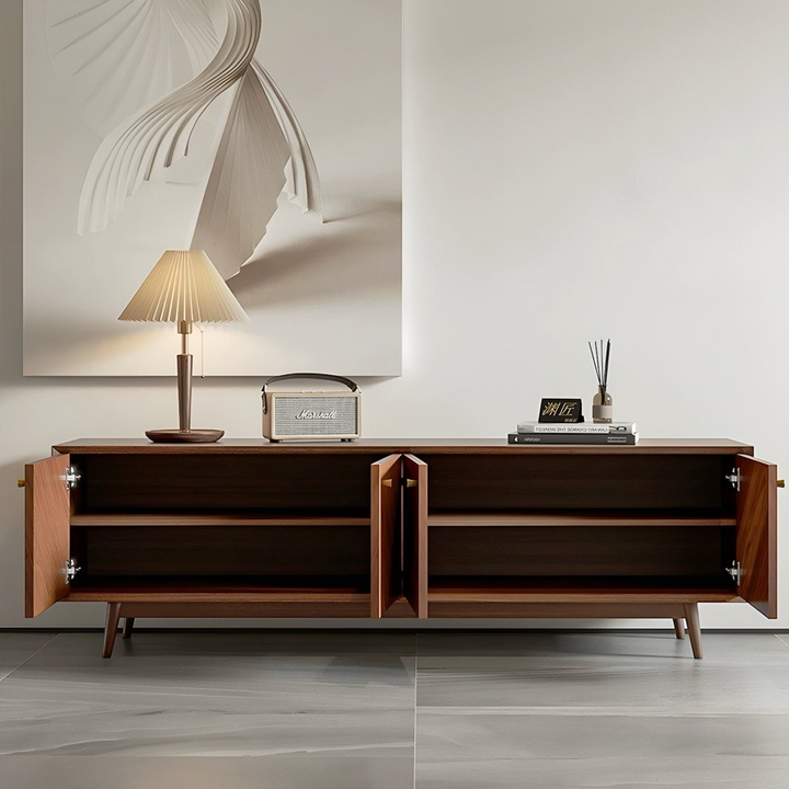 SHIMEL Modern Herringbone TV Console