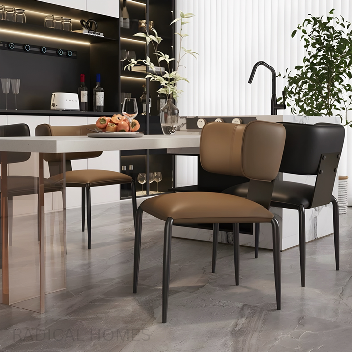 MALTO Modern Scratch Proof Leather Dining Chair
