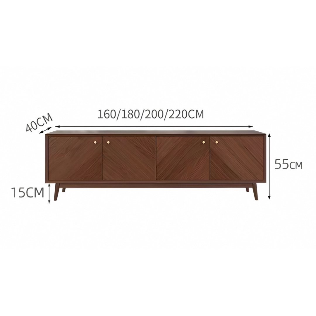 SHIMEL Modern Herringbone TV Console