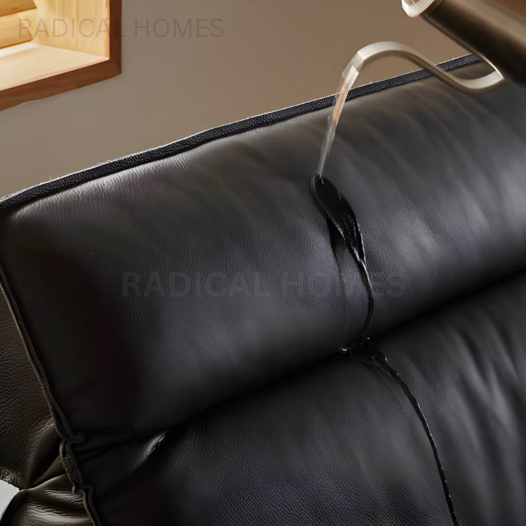 MOJA Japandi Leather Sofa - Radical Homes Singapore