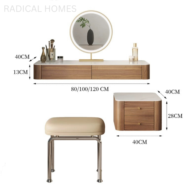 FRAIN Modern Sintered Stone Floating Vanity Table