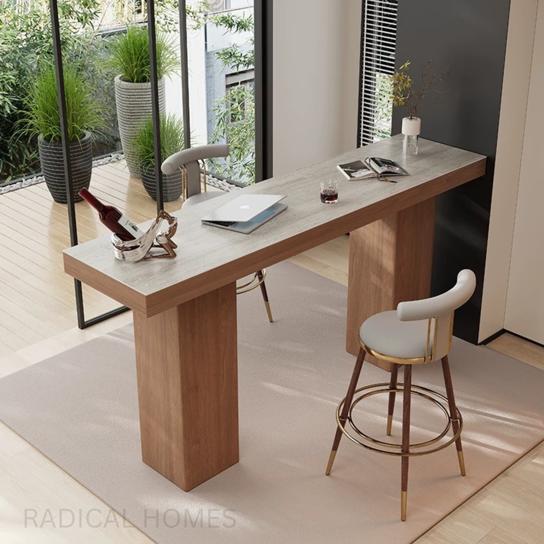 MONTELLO Modern Travertine Bar Table