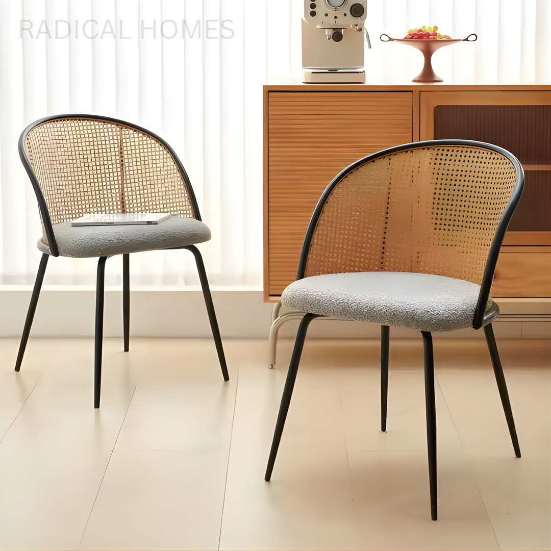LORRAINE Modern Rattan Dining Chair - Radical Homes Singapore