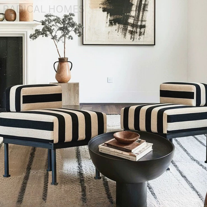 RON Modern Fabric Lounge Chair - Radical Homes Singapore