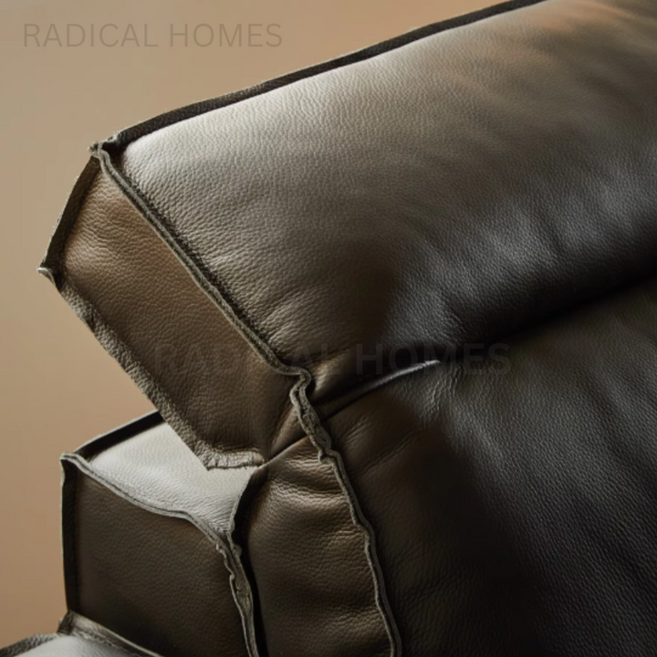 MOJA Japandi Leather Sofa - Radical Homes Singapore