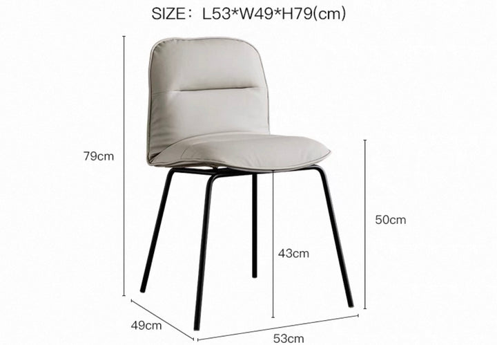 SADOW Modern Leather Dining Chair