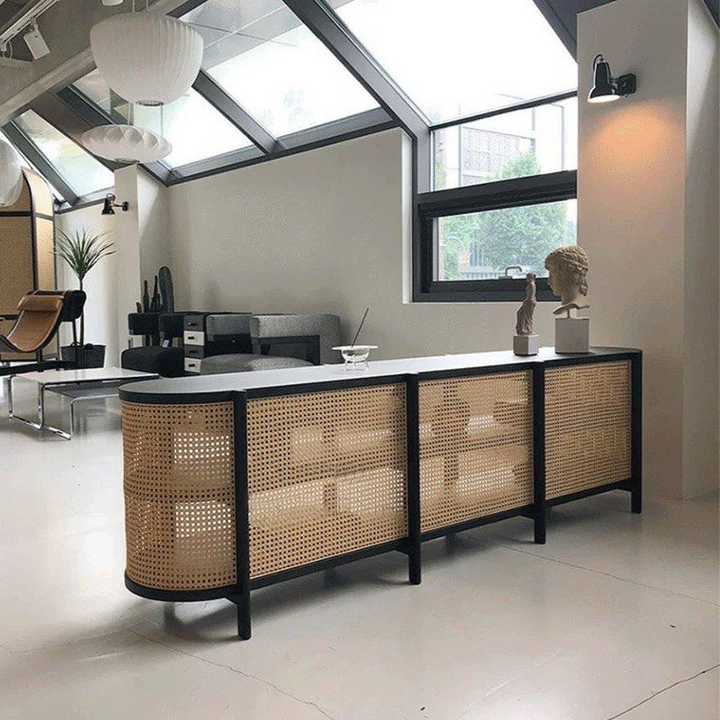 RIVECA Rustic Rattan Console