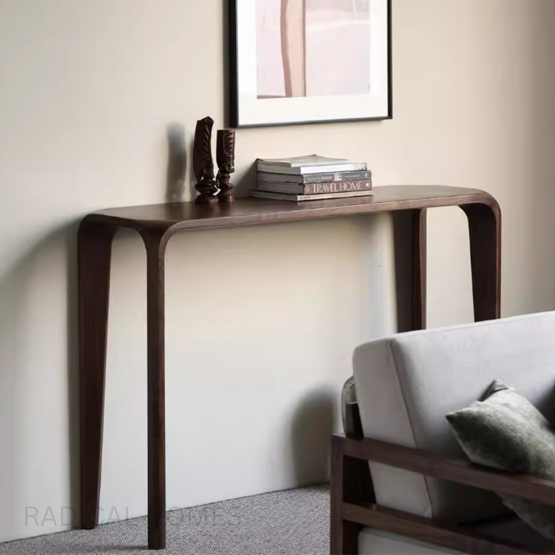 NORI Modern Walnut Wood Console Table