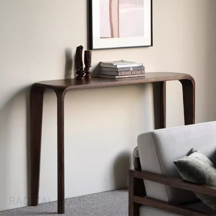 NORI Modern Walnut Wood Console Table