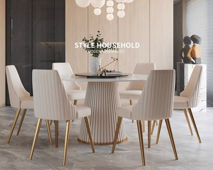 AEDA Modern Leather Dining Chair