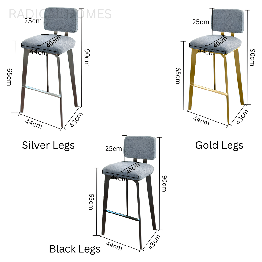 AUTOM Modern Fabric Bar Stool