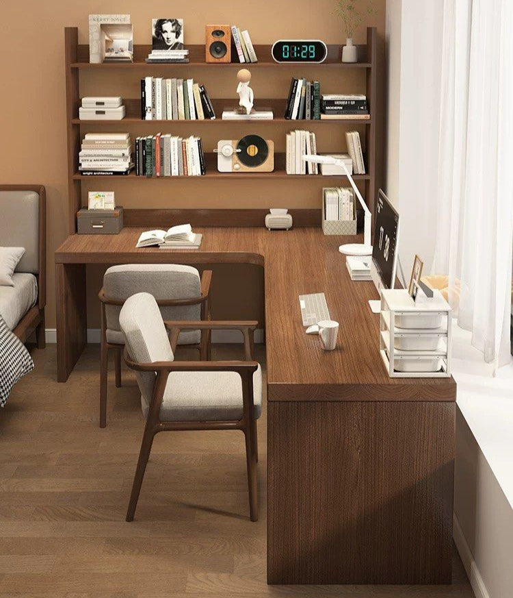 DOLB Modern Study Table With Display Shelves