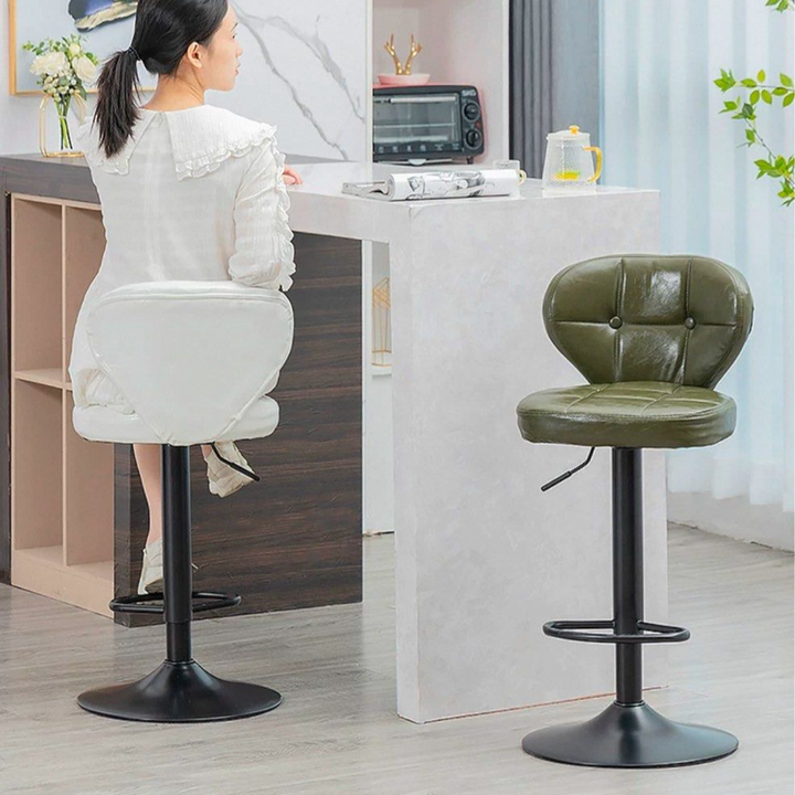 JAQUIN Modern Leather Bar Stool
