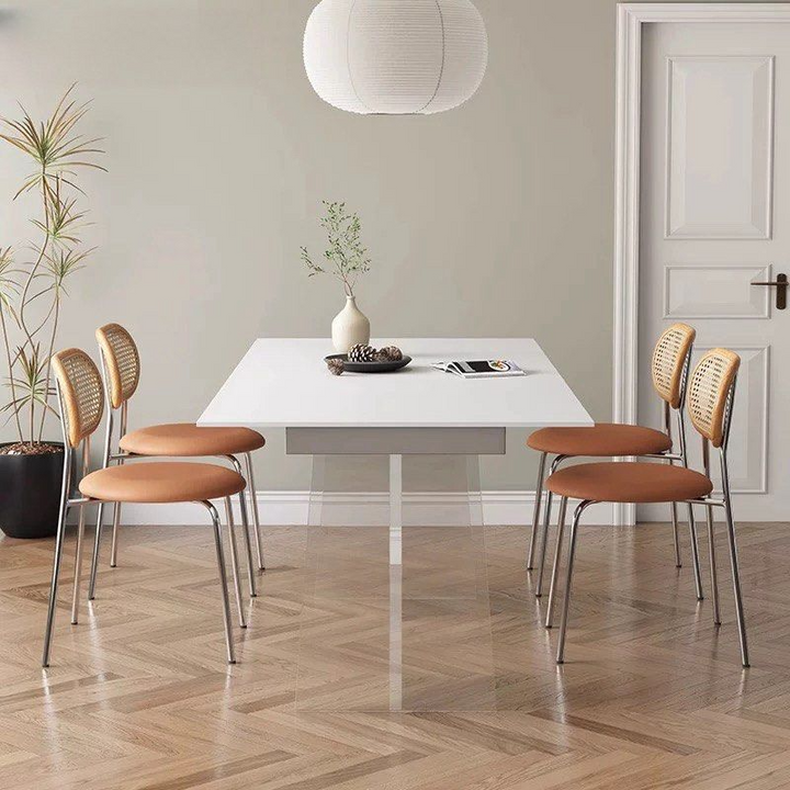 GOVE Modern Sintered Stone Extendable Dining Table