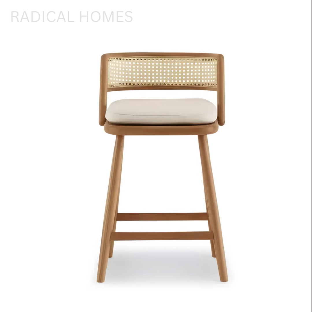 ALVREN Modern Rattan Bar Chair - Radical Homes Singapore
