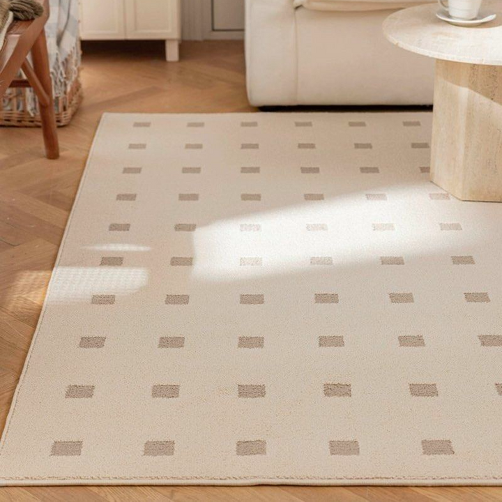ASHON Water Resistant Squares Rug