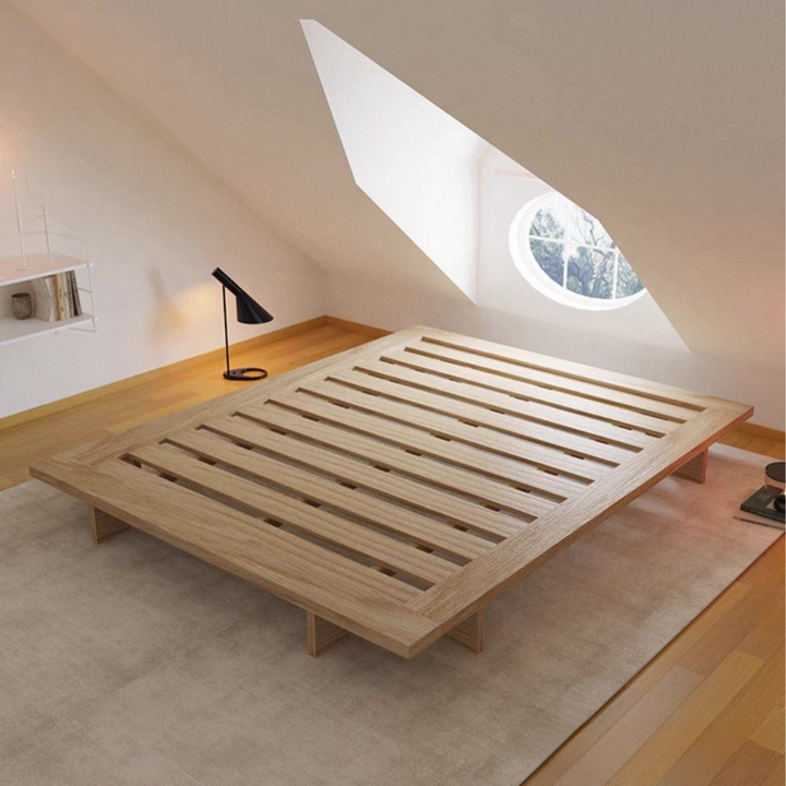 HAULE Japandi Solid Wood Platform Bedframe