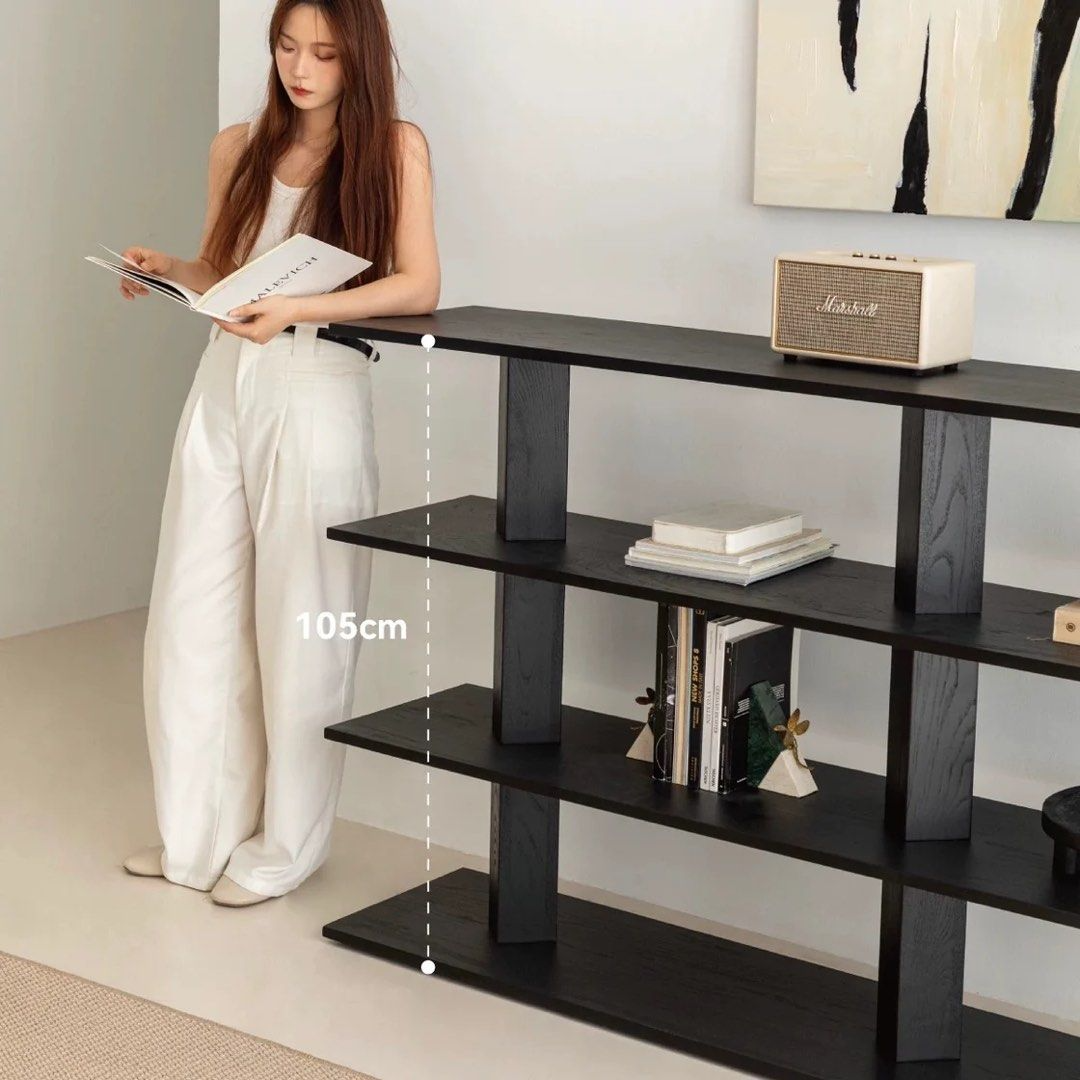 URVIRE Modern Solid Wood Display Shelf