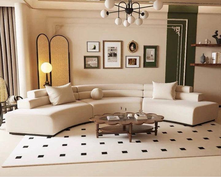 COSCA Scratch Resistant Sectional Sofa