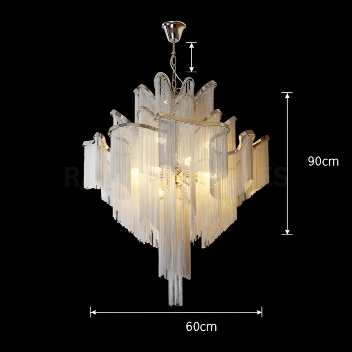 VALRON Modern Grand Crystal Cascade Chandelier - Radical Homes Singapore