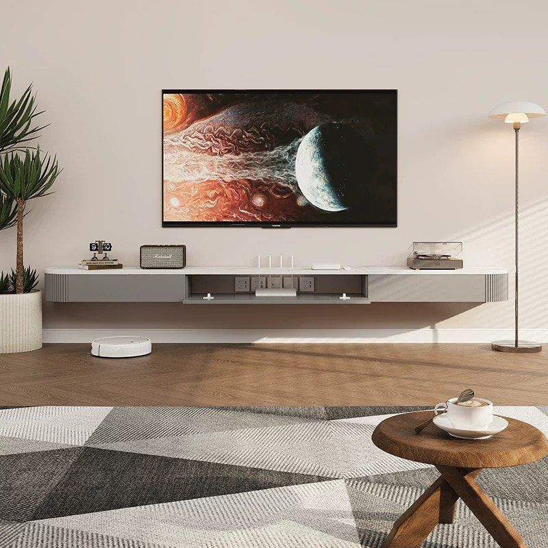 JISYA Modern Sintered Stone Floating TV Console