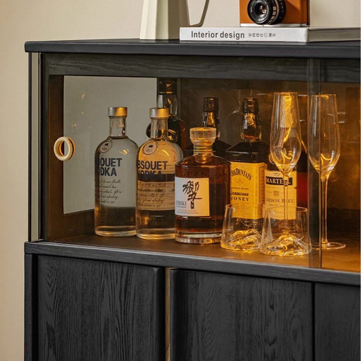 IGORA Modern Solid Wood Wine Cabinet
