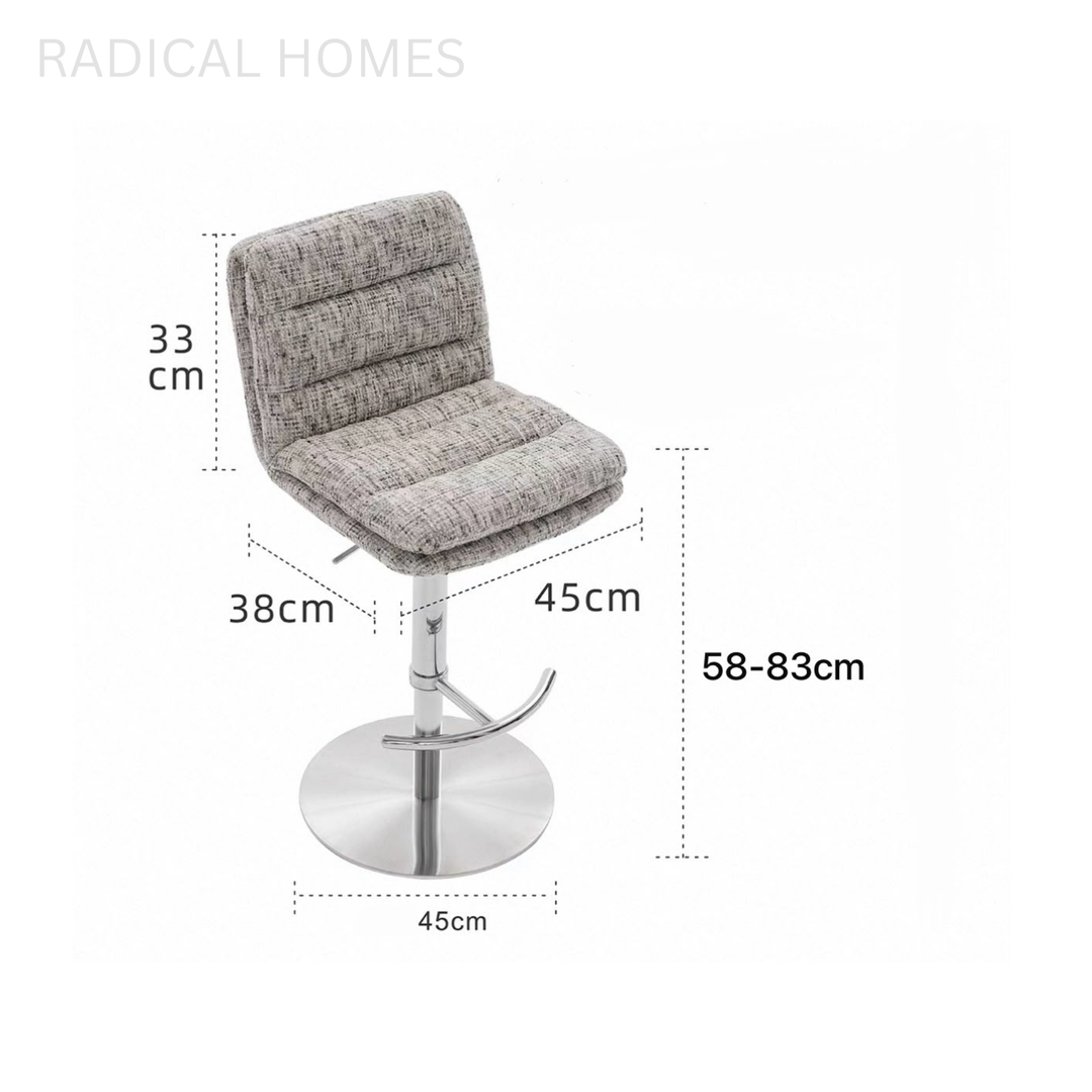 WINSEL Modern Fabric Bar Stool
