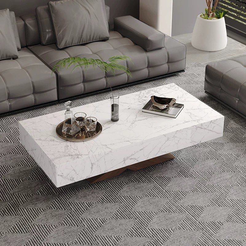 QIEN Modern Sintered Stone Coffee Table
