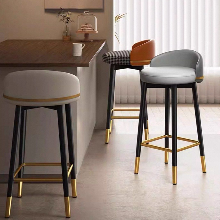 MEFUS Modern Leather Bar Stool