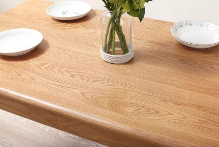 MACK Japandi Oak Wood Dining Table & Chairs