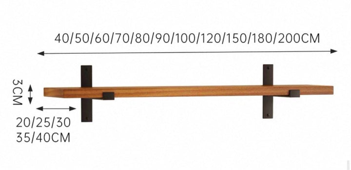 DENURY Modern Solid Wood Wall Shelf