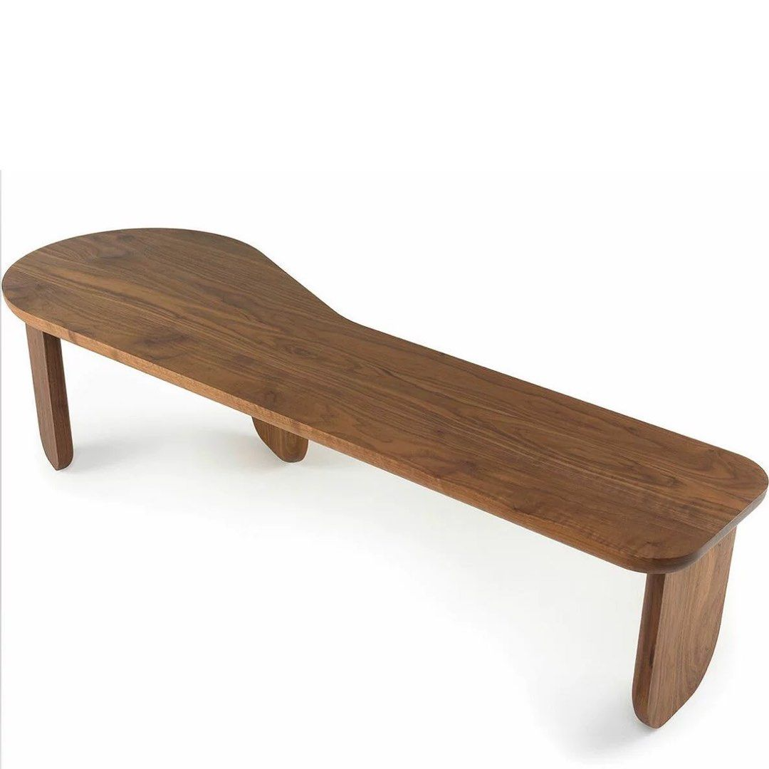 VERLY Walnut Wood Bench