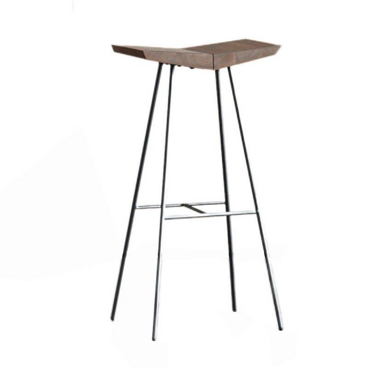 KESHIA Modern Solid Wood Bar Stool